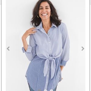 🌹Chico’s Stripes Tunic - Tie Front Elution
